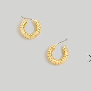 Madewell Ribbed Huggie Hoop Earrings
